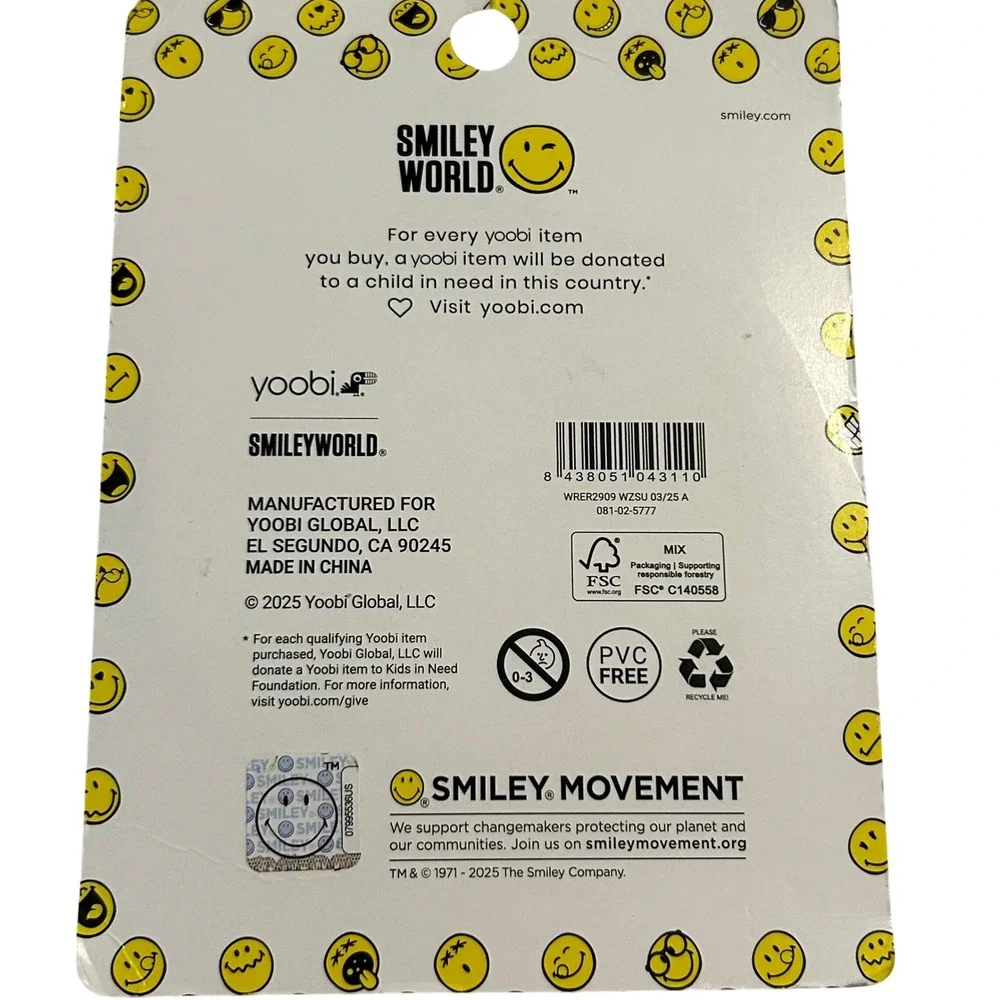 Yoobi Smileyworld Giant Eraser 1‎ Pack Latex Free Smudge Free Erasing